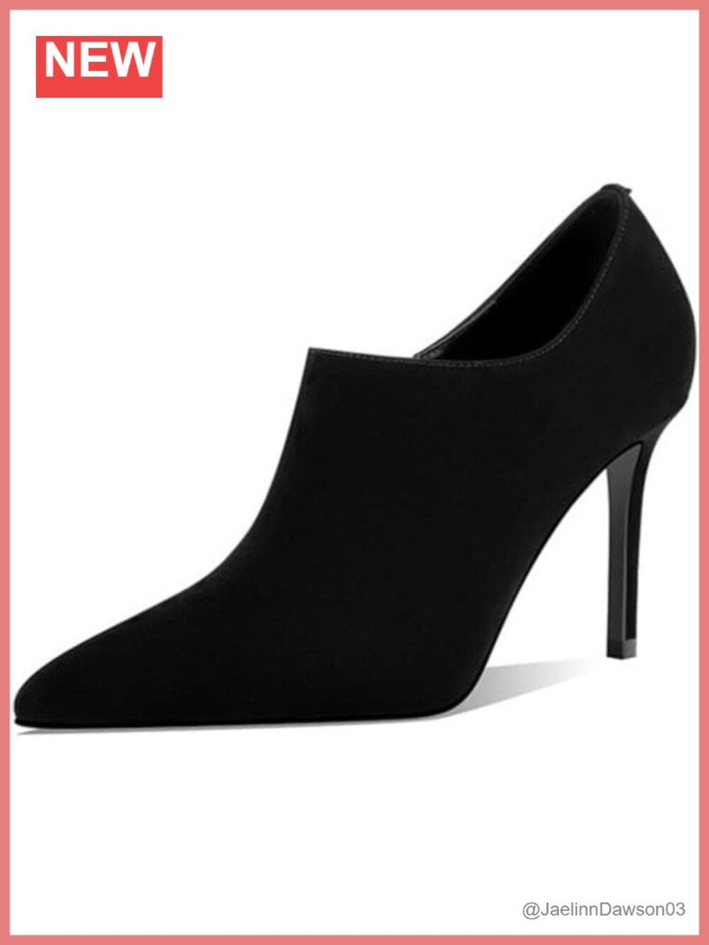 Womens Pointed Toe Stiletto Heel Ankle Boots Side Zipper